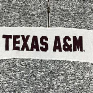 Texas A&M Aggies Sweater Women‎ Large Gray 1/4 Zip Lightweight Football Pullover